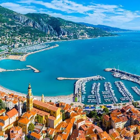 Les Terrasses - Vue - Clim - Parking Inclus Апартаменты Ментона